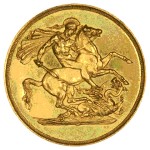 coin with horse and rider slaying dragon