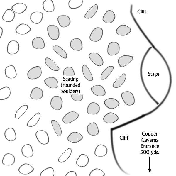 Plan of natural ampitheatre.