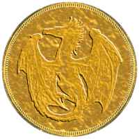 gold coin showing dragon