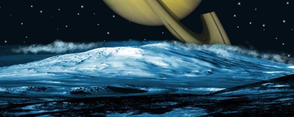 Saturn over Titan