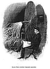 Nikola Tesla's wireless telegraphy apparatus.